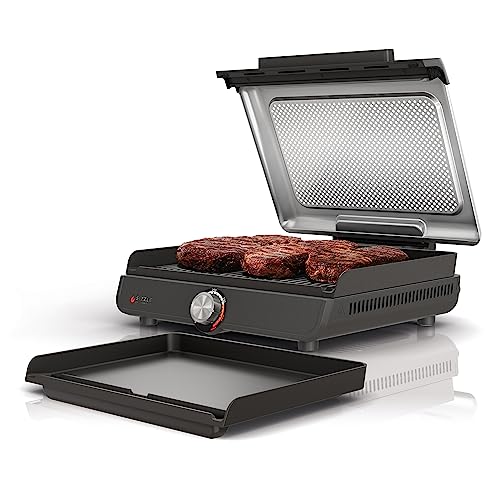 Ninja GR101 14-Inch Electric Indoor Grill & Griddle – Silver