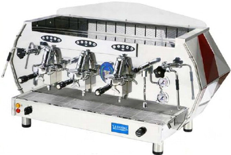 La Pavoni Diamante 3-Group Volumetric Espresso Machine – Red