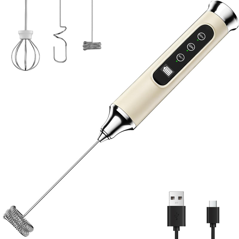 YUSWKO Handheld Electric Milk Frother Wand for Coffee