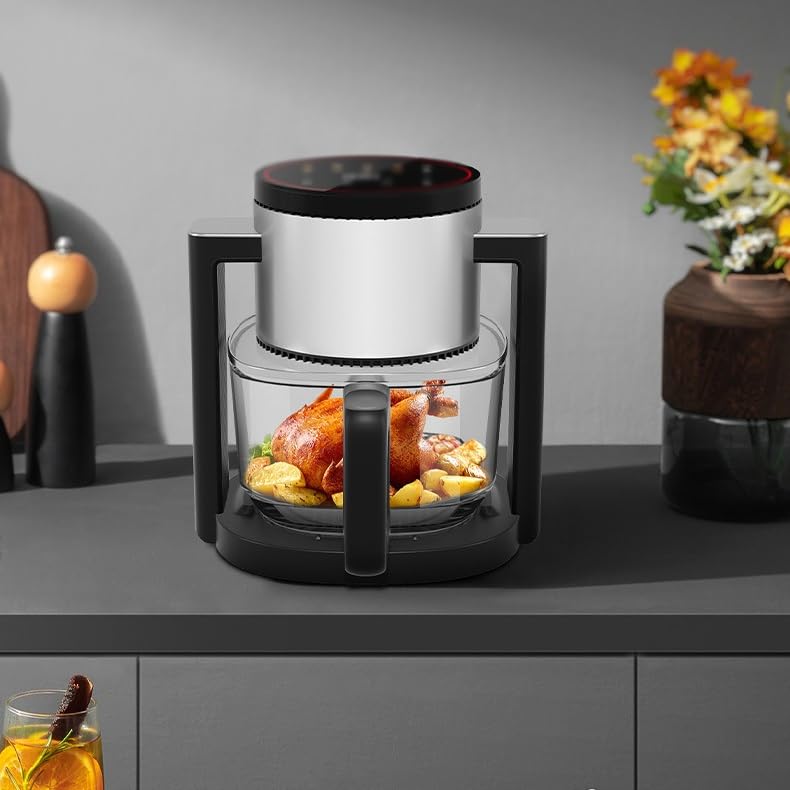 QERTYHKK Air Fryer Oven With Viewing Window Digital Airfryer With Touchscreen Non-stic