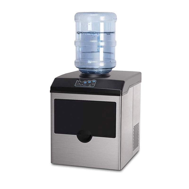 2-in-1 Stainless Steel Countertop Ice Maker & Water Dispenser
