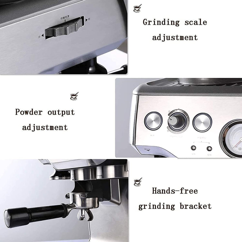 PZHANGZVH Espresso Machine Coffee Maker 15 Bar Semi-automatic Espresso Machine Milk Froth Grinding Machine for Home Removable Parts for Easy Cleaning