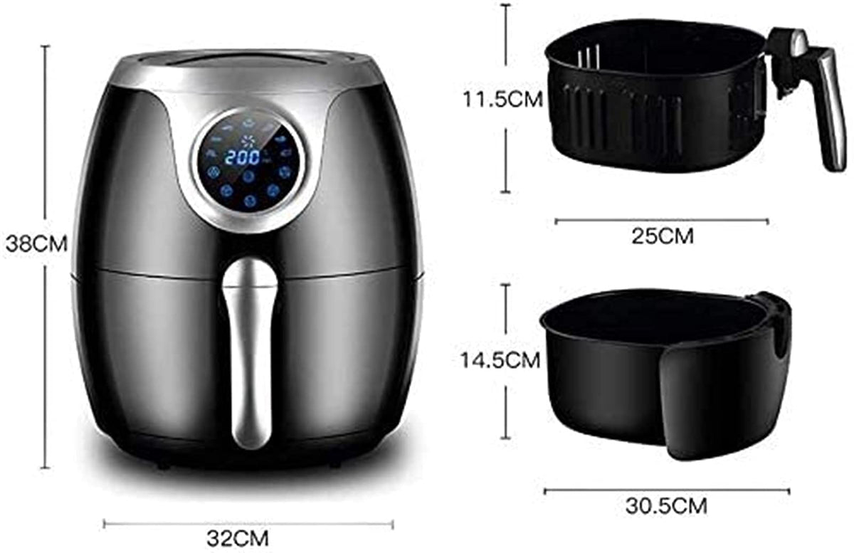 Air Fryer for Home Use 8L Fryer Oven Cooker with 7 Preset Menus,LED Digital Touchscreen, Timer and Temperature Control for Healthy Oil Free&Low Fat Cooking Aesthetic and Practical