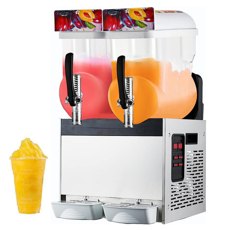 XQZMZSCP 15L Commercial Dual-Tank Slushie Machine