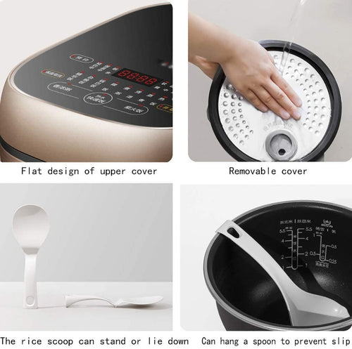 3L 1000W Smart Rice Cooker with Steamer & 24-Hour Timer