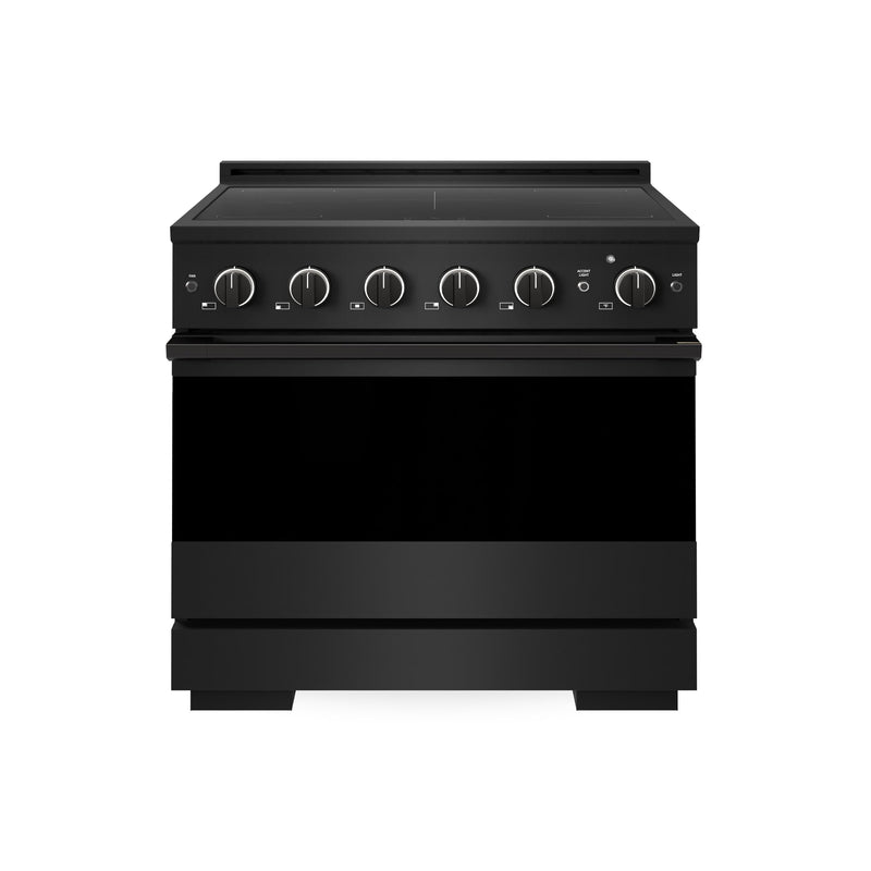 ZLINE Marino 36-Inch Black Stainless Induction Range with Oven