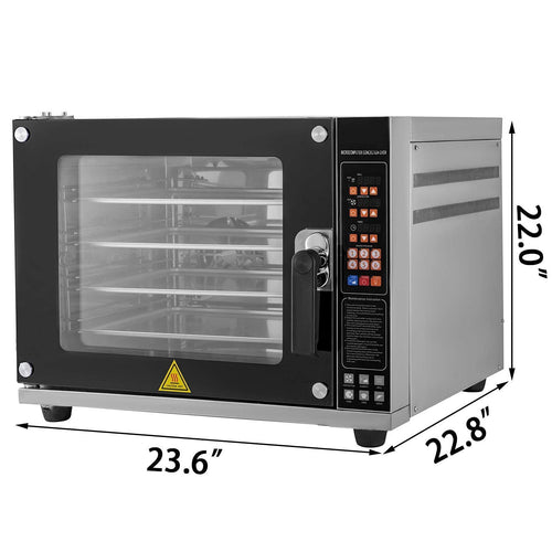 4500W Toaster Oven 4-Tier Convection Oven with Spray Function Convection Toaster Oven Intelligent Control Panel Toaster Ovens Countertop 0-350℃ Air Fryer Oven Countertop Toaster Oven Aesthetic and pr