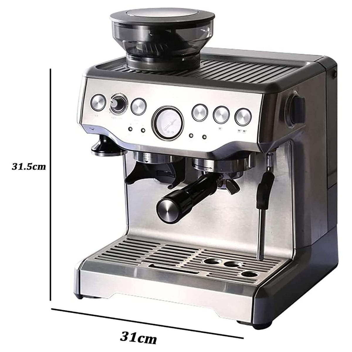PZHANGZVH Espresso Machine Coffee Maker 15 Bar Semi-automatic Espresso Machine Milk Froth Grinding Machine for Home Removable Parts for Easy Cleaning