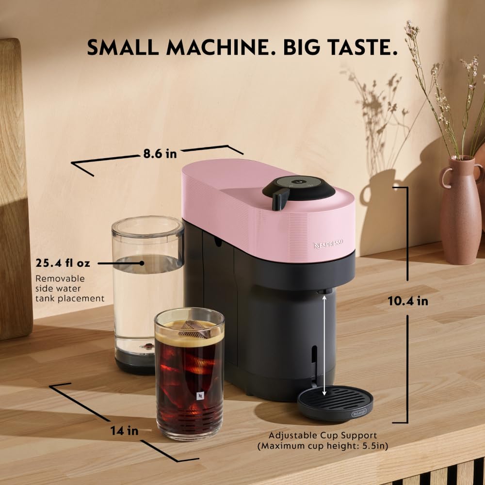 Nespresso Vertuo Pop+ Coffee and Espresso Machine by De'Longhi
