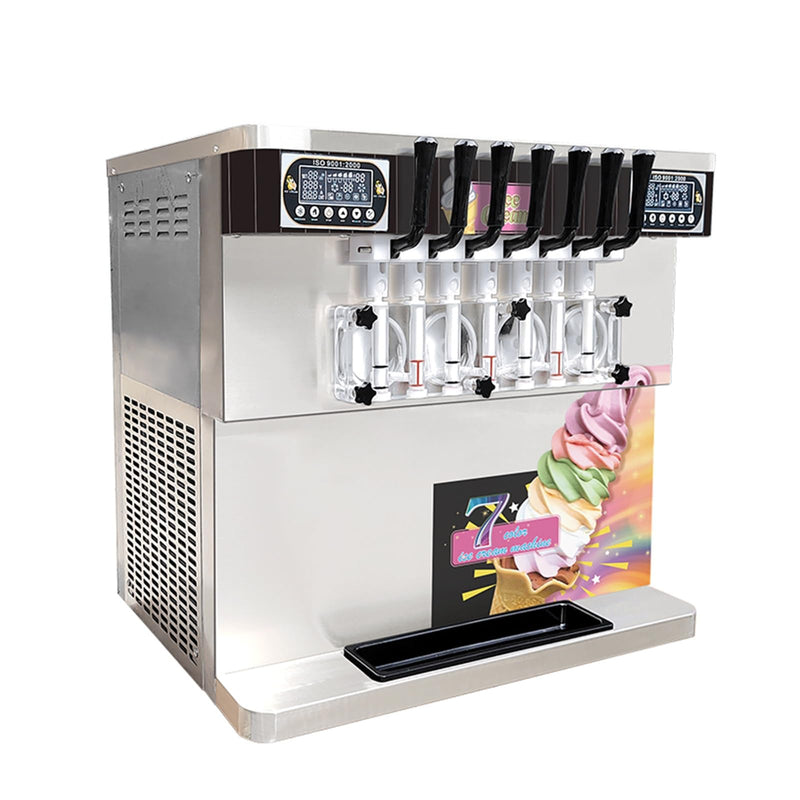 Commercial 7-Hole Automatic Multi-Flavor Ice Cream Maker