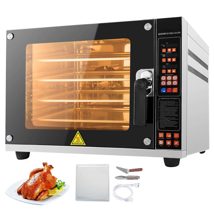 4500W 4-Tier Convection Toaster Oven with Spray Function
