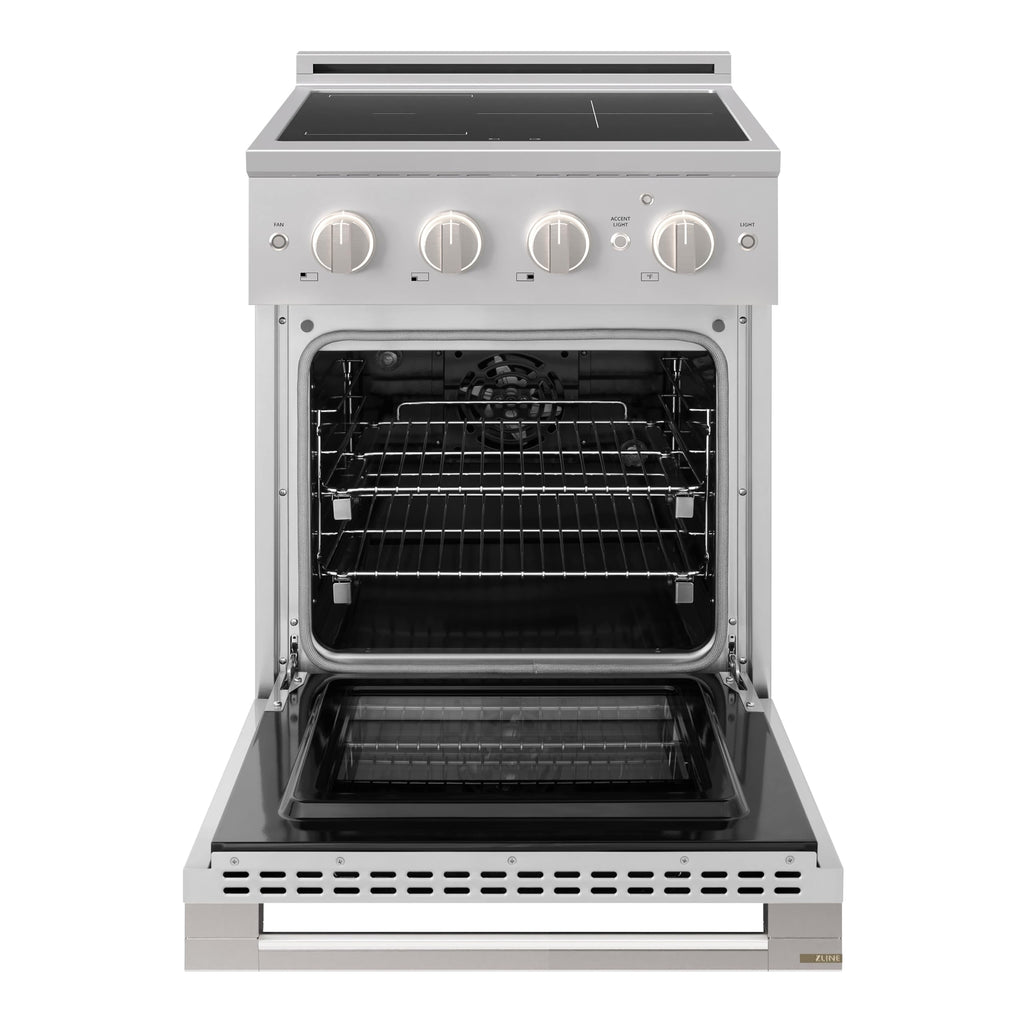 ZLINE 24 in. Marino Induction Range with 3 Element Cooktop and Electric Convection Oven