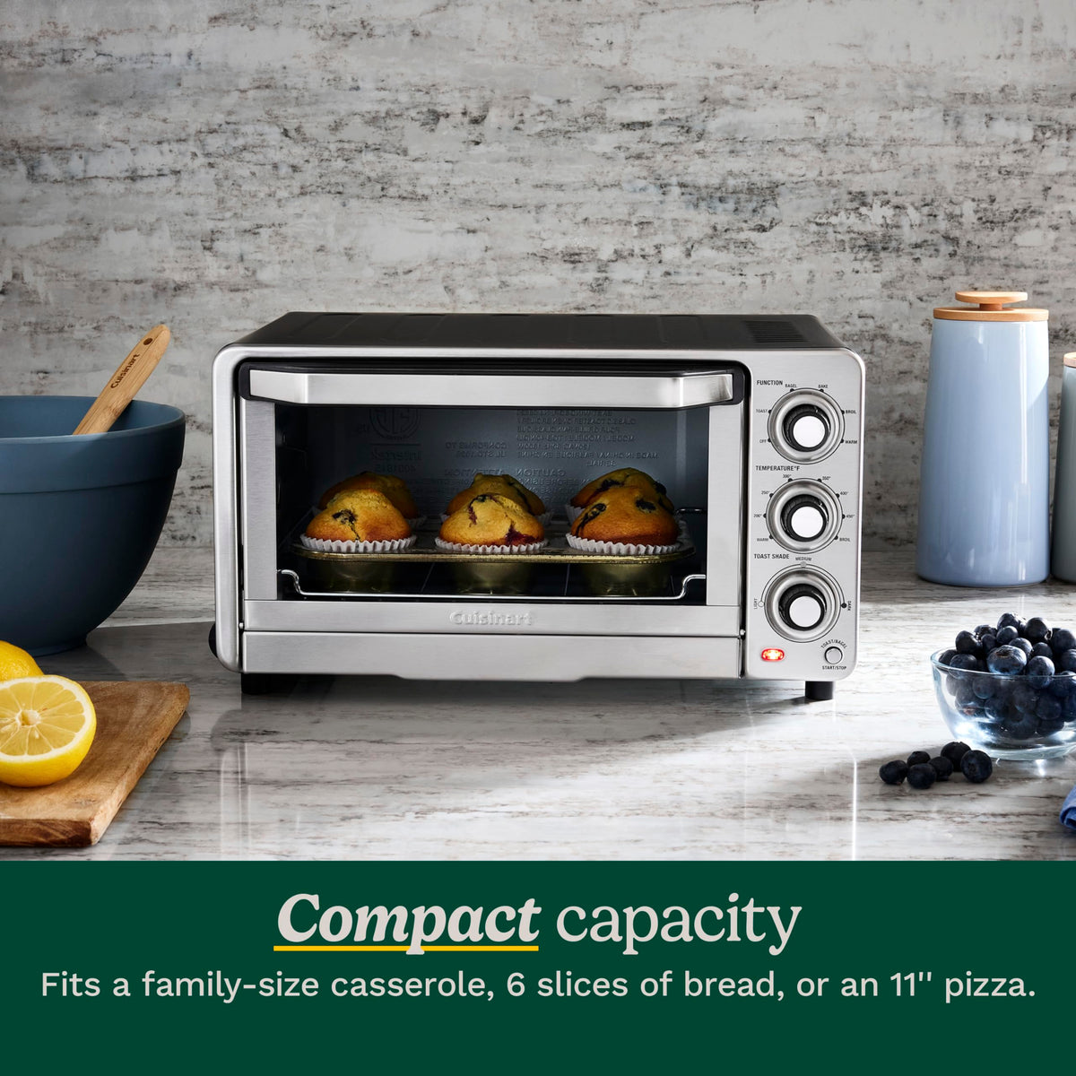 Cuisinart TOB-40N Custom Classic Toaster Oven Broiler,Black, 17 Inch
