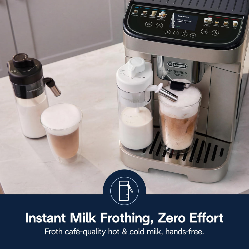 De'Longhi Magnifica Evo Automatic Espresso Machine, Milk Frother