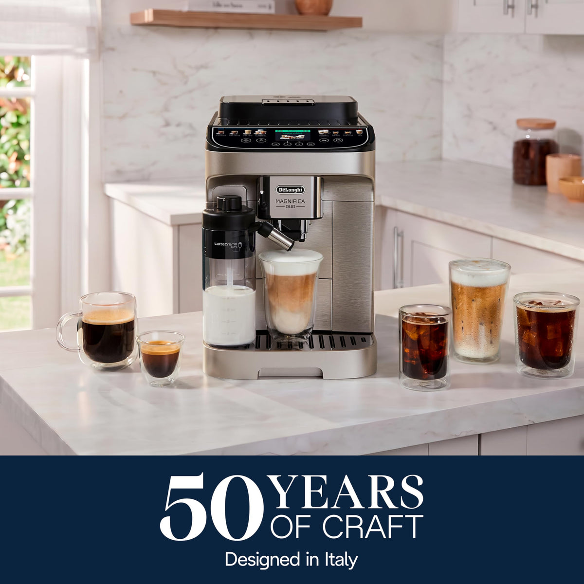 De'Longhi Magnifica Evo Automatic Espresso Machine, Milk Frother