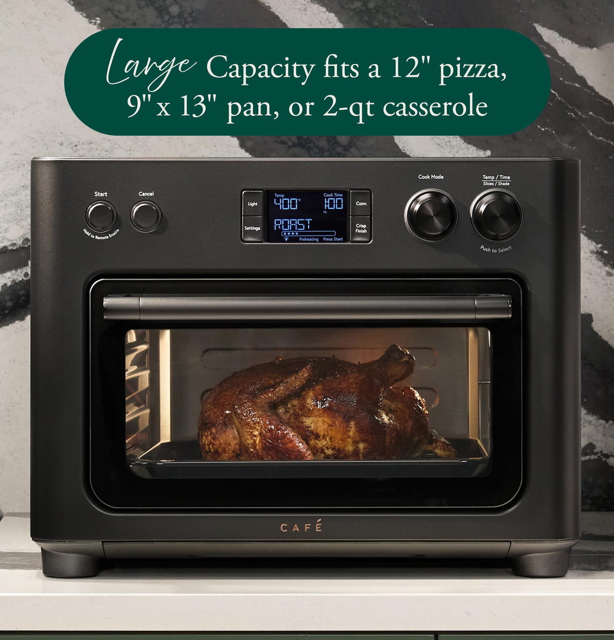 Café Couture Air Fryer Toaster Oven, 14 Modes, WiFi, Large, Crisp Finish