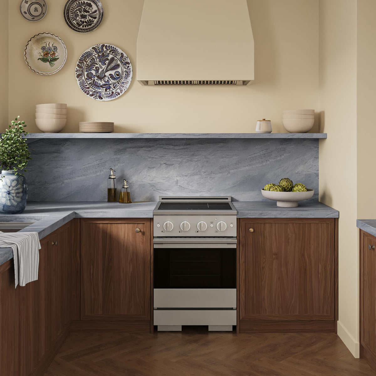 ZLINE 24 in. Marino Induction Range with 3 Element Cooktop and Electric Convection Oven