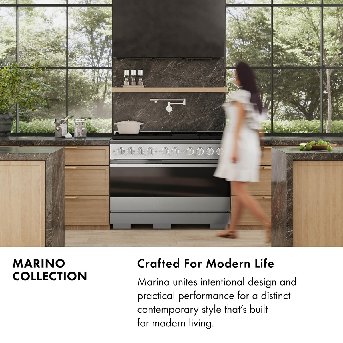 ZLINE 24 in. Marino Induction Range with 3 Element Cooktop and Electric Convection Oven